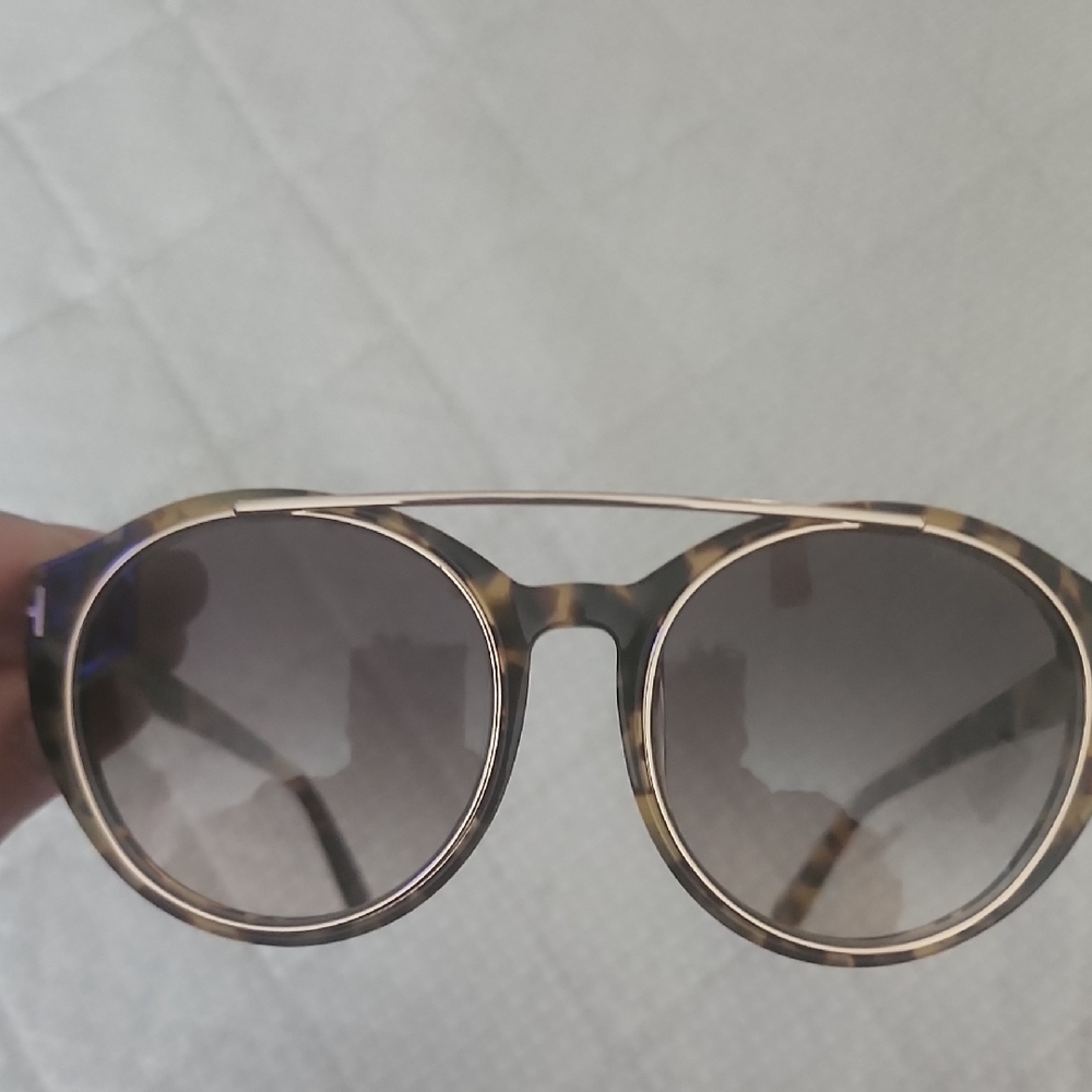 Tom Ford Tortoise and Gold Sunglasses